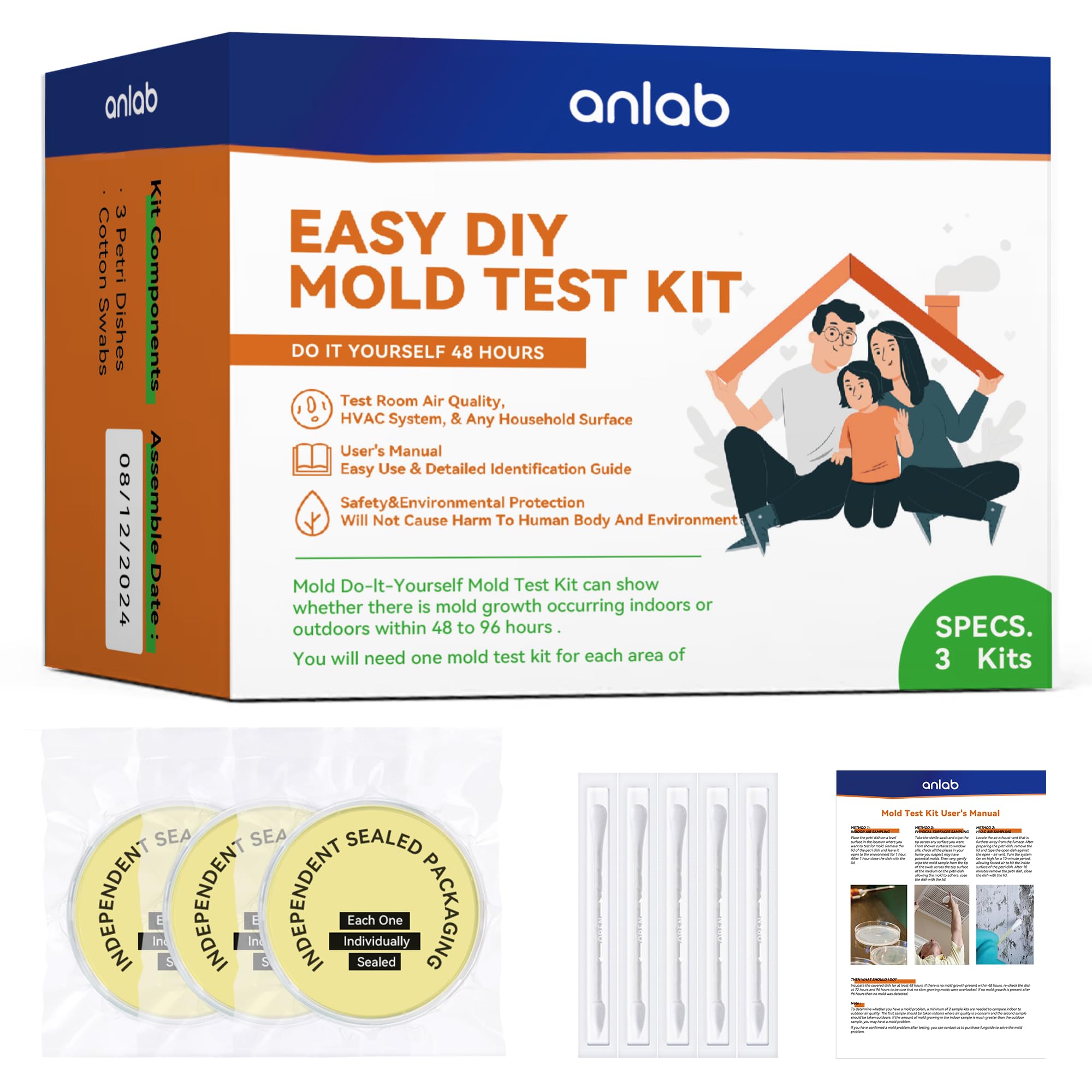 Kit De Teste De Molde Anlab Mold Detector Home Hvac Surfaces