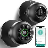 Fechadura De Porta Com Impressão Digital Klloque Smart Biometric Matte Black