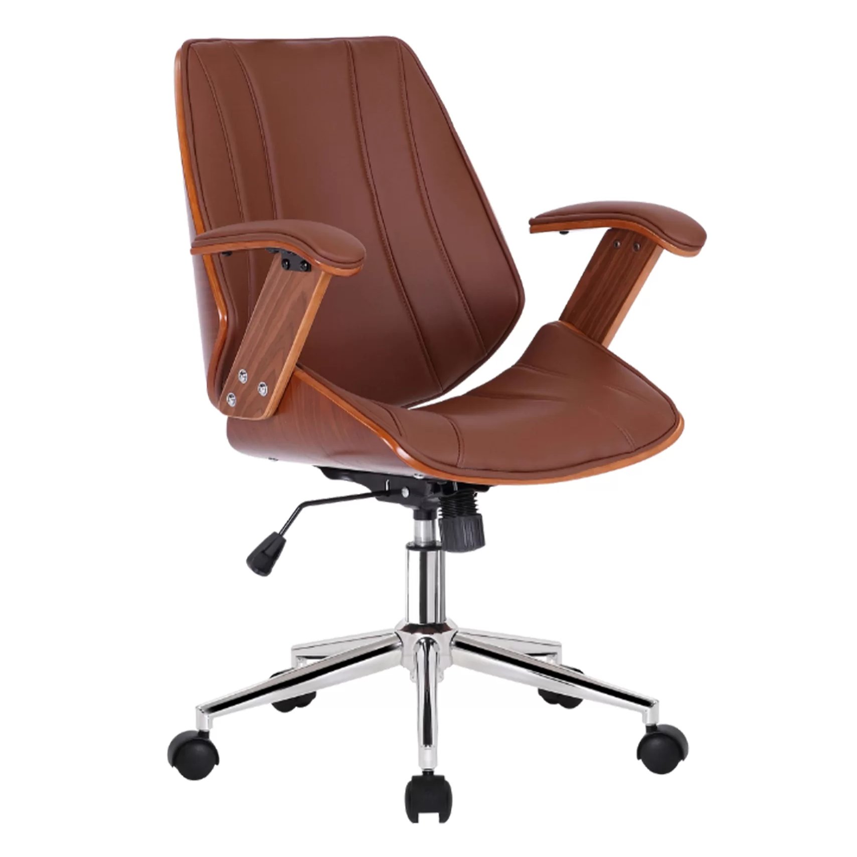 Cadeira Escritório Diretor Giratória Kopenhagen Fratini Móveis Marrom