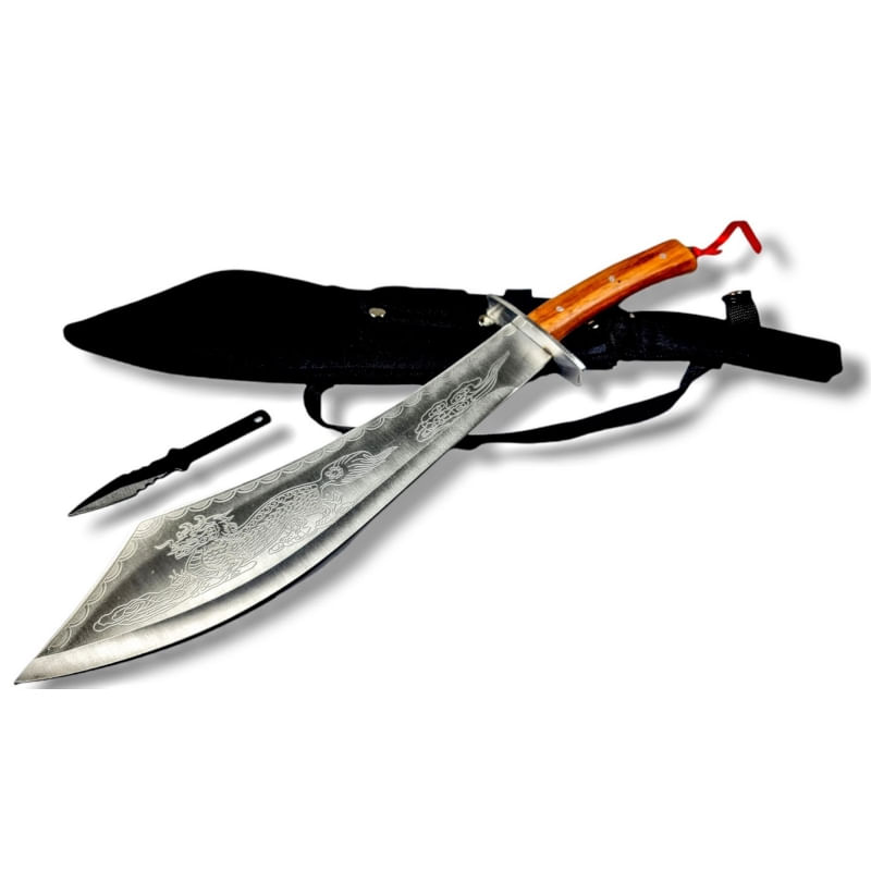 Malha De Perfuração Machete Samurai Type Kunai Am02 54 Cm Com Estojo