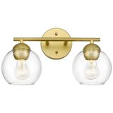 Luminária De Banheiro Emak 2-light Gold Finish Over Mirror