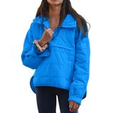 Jaqueta Acolchoada Feminina Aicharma, Azul De Inverno, Tamanho L
