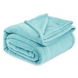 Cobertor Bedsure Fleece Queen Size River Blue Flannel
