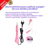 Ferramenta Aplicadora De Strass Hotfix Strass Com 7 Bicos Rosa