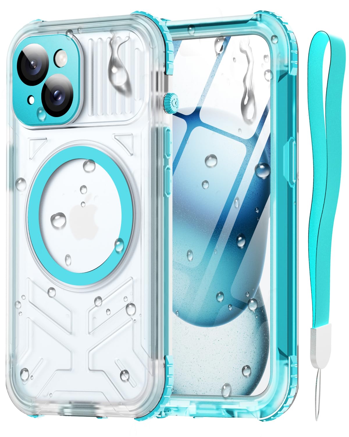 Capa Impermeável Haireca Para Iphone 15 Com Lente E Proteção De Tela