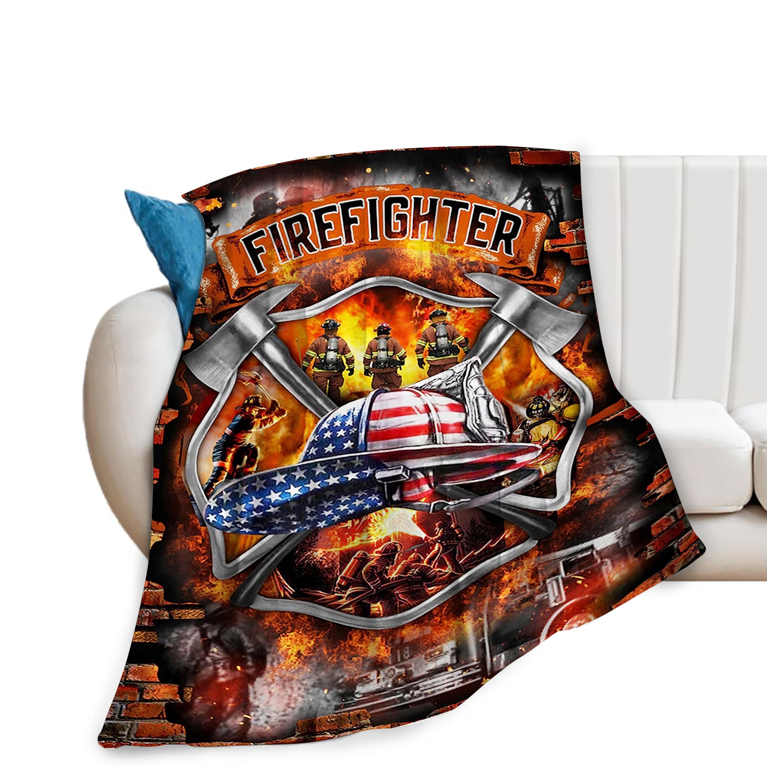 Cobertor Uphomart Firefighter Gift Fireman 150x200cm