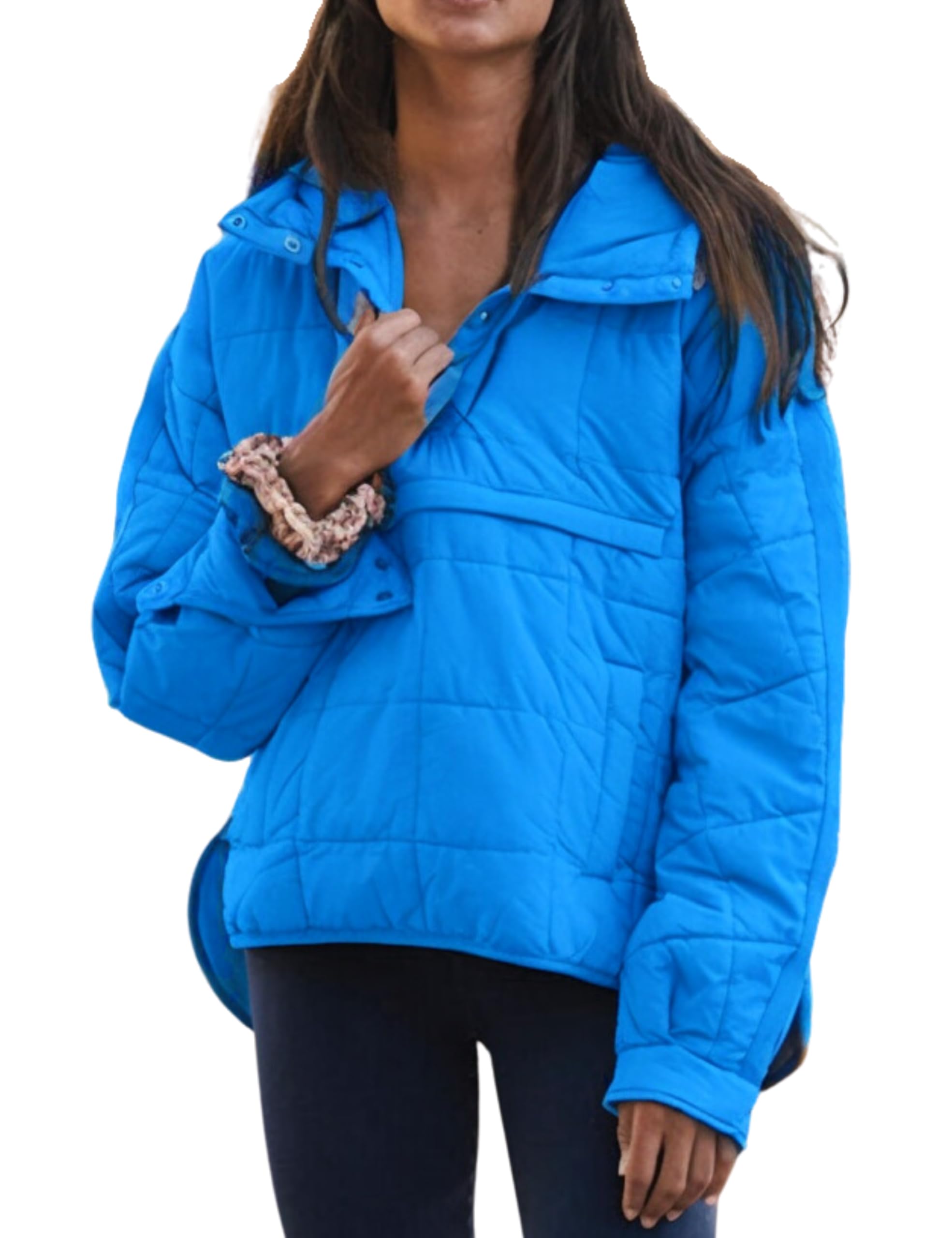 Jaqueta Acolchoada Feminina Aicharma Azul De Inverno Xl