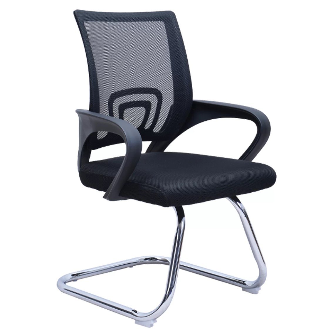 Cadeira Escritório Interlocutor Fixa Manchester Fratini Preto