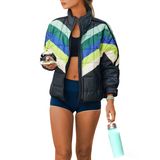 Jaqueta Feminina Kggt Acolchoada De Grandes Dimensões, Embalável, Verde