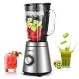 Liquidificador Ranbomer Para Cozinha 600w, Frasco De Vidro De 1,5l, Preto