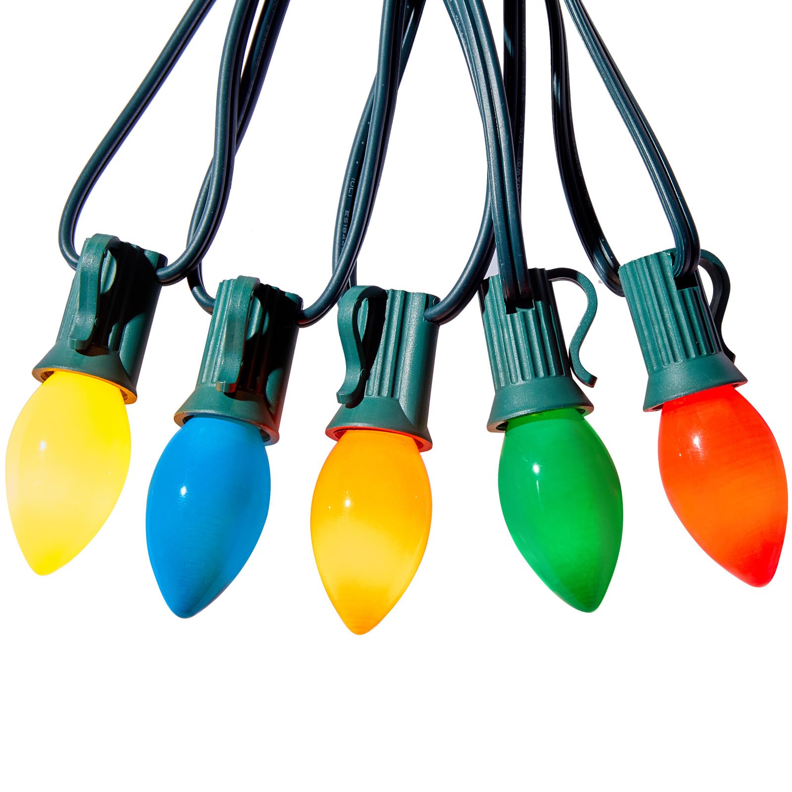 Luzes De Corda De Natal Brightown C7 Multicoloridas De 30 M Com Lâmpadas