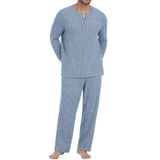 Conjunto De Pijamas Masculinos Macios De Manga Comprida/calça Prinstory Azul S