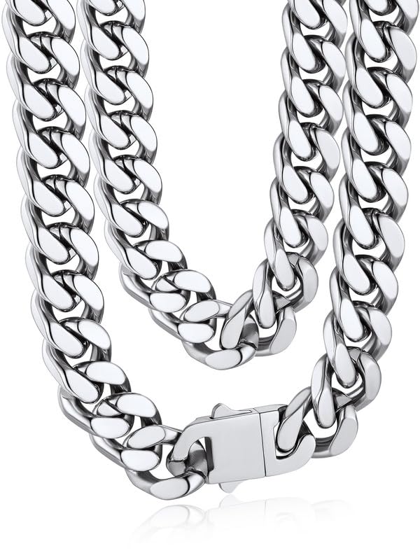 Colar Bandmax Miami Link Chain Para Homens 12 Mm, Cubano, 60 Cm