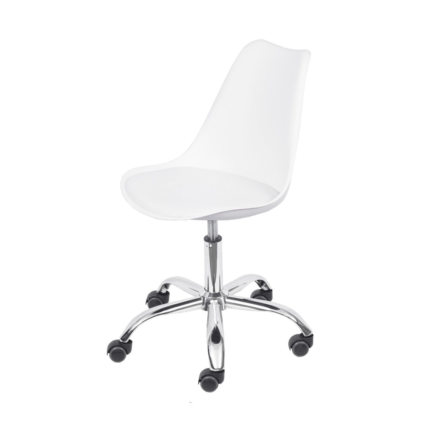 Cadeira Para Escritório Decorativa Giratória Joly 1108 Or Design Branco