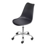 Cadeira Para Escritório Decorativa Giratória Joly 1108 Or Design Preta