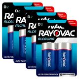 08 Pilhas D Grande Lr20 Alcalina Rayovac 04 Cart C/ 2 Unid