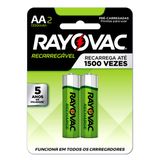 Pilhas Aa Recarregável 1350mah Rayovac 8 Cartelas - 16 Unidades