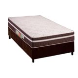 Conjunto Box Solteiro: Colchão Espuma Polar D28 Orthoface Vip Brown + Base Crc Suede Brown (88x188)