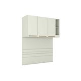 Armário Ponte Modulado Aéreo Solteiro Mc12 Seletto C- 2 Portas E 2 Nichos Areia - Henn
