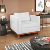 Poltrona Decorativa Suede Esper  Branco