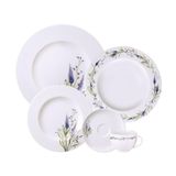 Aparelho De Jantar Tramontina Lilla Em Porcelana Decorada 30 Peças Tramontina