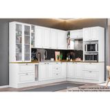 Cozinha Modulada Americana 13 Peças 4aéreos+4balcões+ 2 Paneleiros +3complementos C5p59 Branco2 Aéreos + 1 Balcão + 1 Complemento