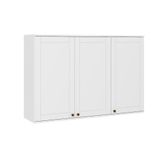 Armário Aéreo Cozinha Modulado Bella 2601 Com 3 Portas 120cm Branco
