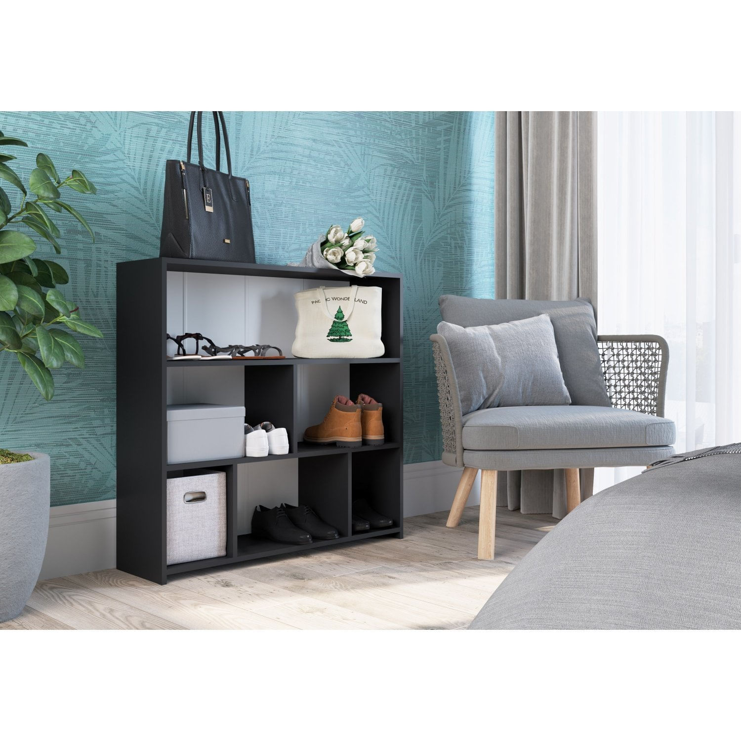 Módulo Organizador Multiuso Funcionale Art In Móveis Preto