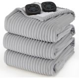 Cobertor Elétrico Bedsure King Size De Flanela Com Nervuras Macias