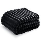 Cobertor Throw Bedsure Black Gentlesoft Cozy 130 X 150 Cm