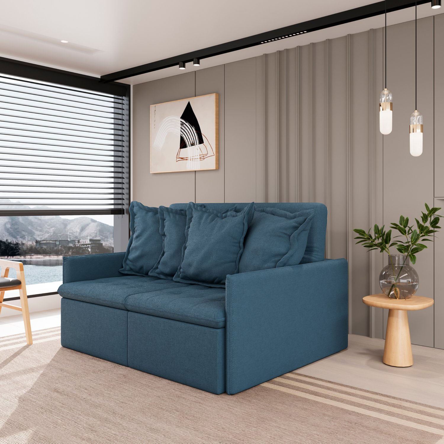 Sofá Retrátil E Reclinável 3 Lugares 180cm Dália Cabecasa Madeiraoriginals