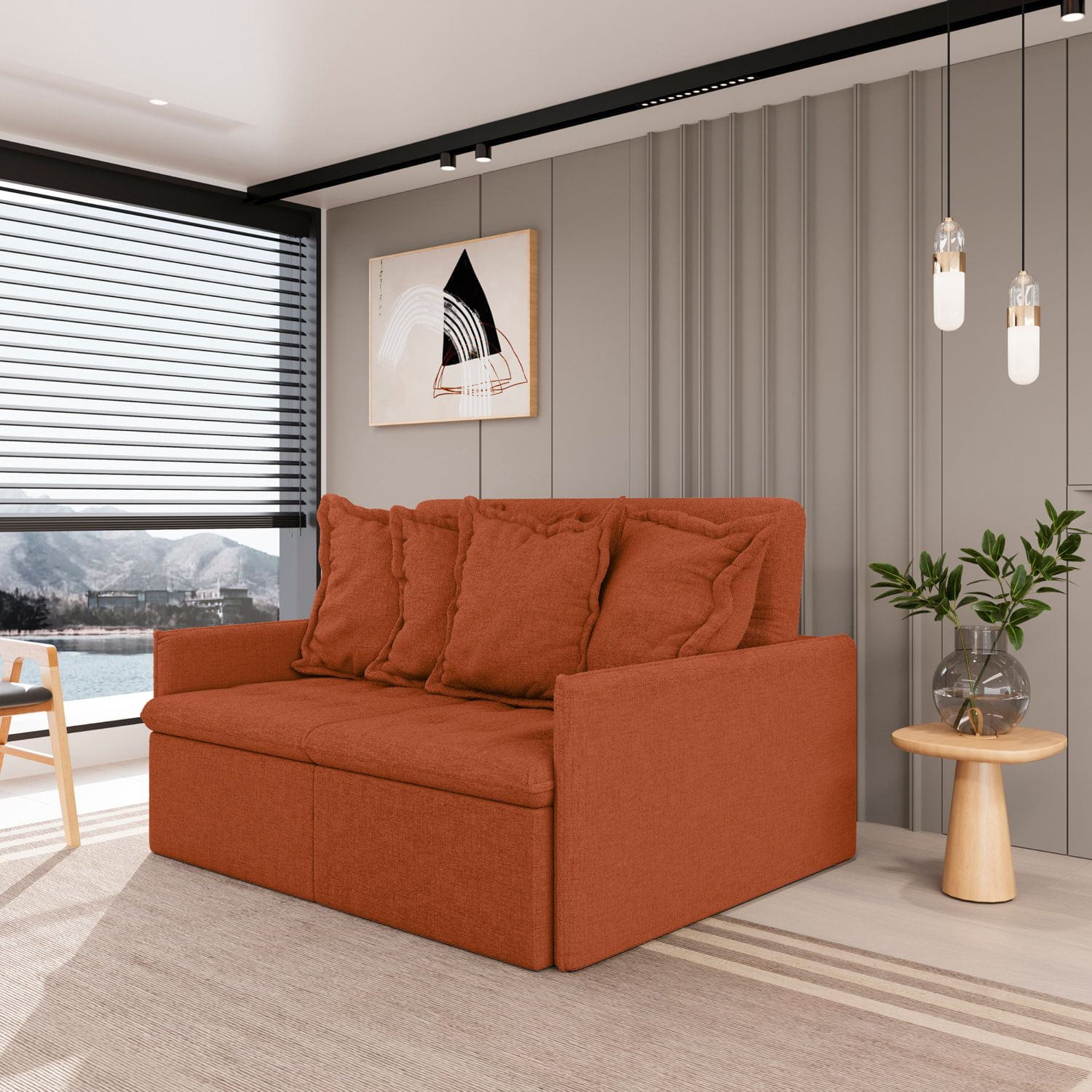 Sofá Retrátil E Reclinável 3 Lugares 180cm Dália Cabecasa Madeiraoriginals