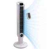 Ventilador De Torre Lasko 2510 36cm, Oscilante De 3 Velocidades Com Controle Remoto Branco