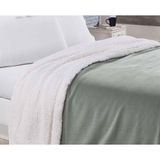 Edredom Casal Aspen Dupla Face Fleece / Sherpa Andreza Verde