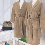 Roupão De Microfibra Fleece Tamanho G - Andreza Kaki