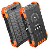 Carregador Solar Power Bank Sudrov 42800mah Com 4 Portas Laranja