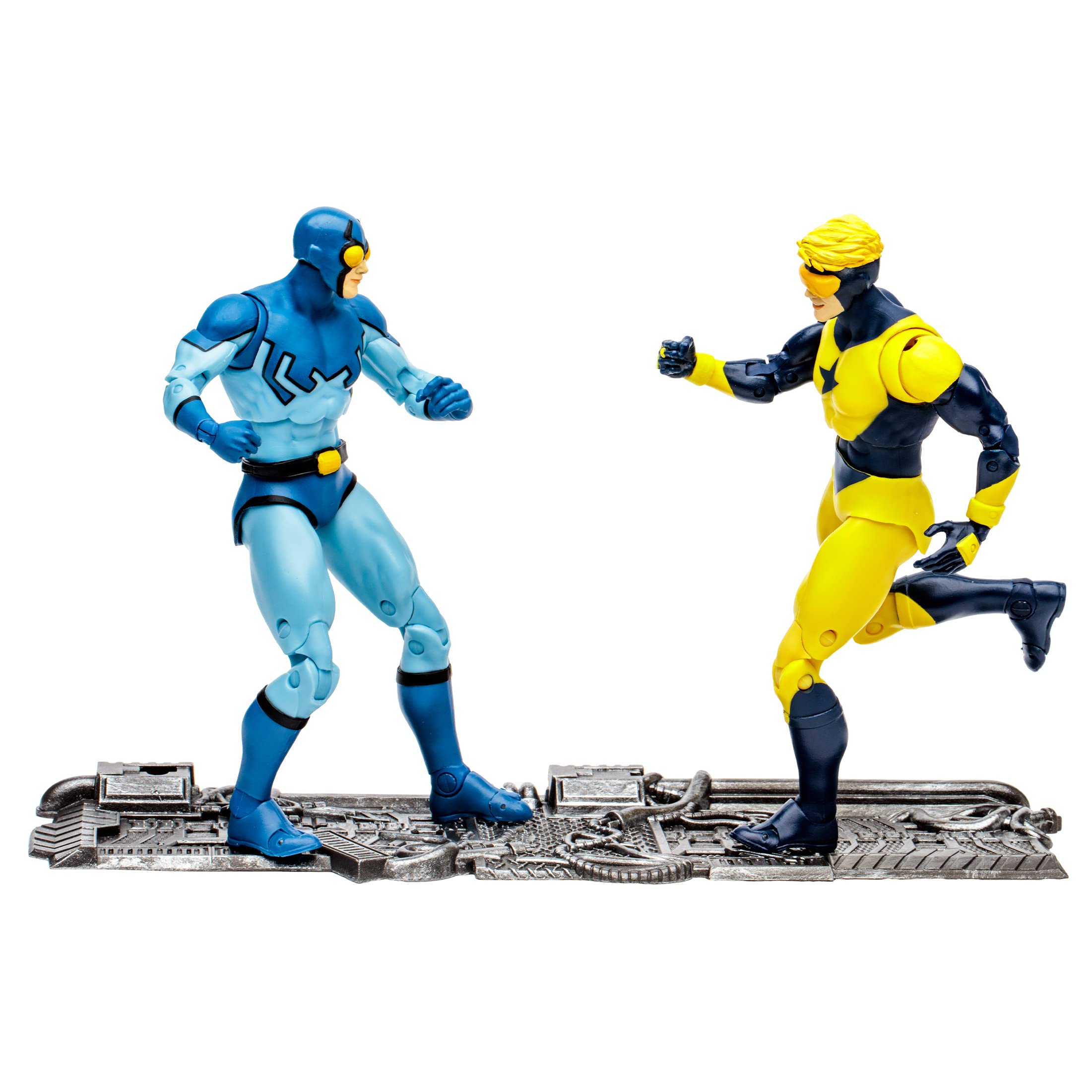Boneco De Ação Mcfarlane Dc Collector 2pk Booster Dourado E Azul