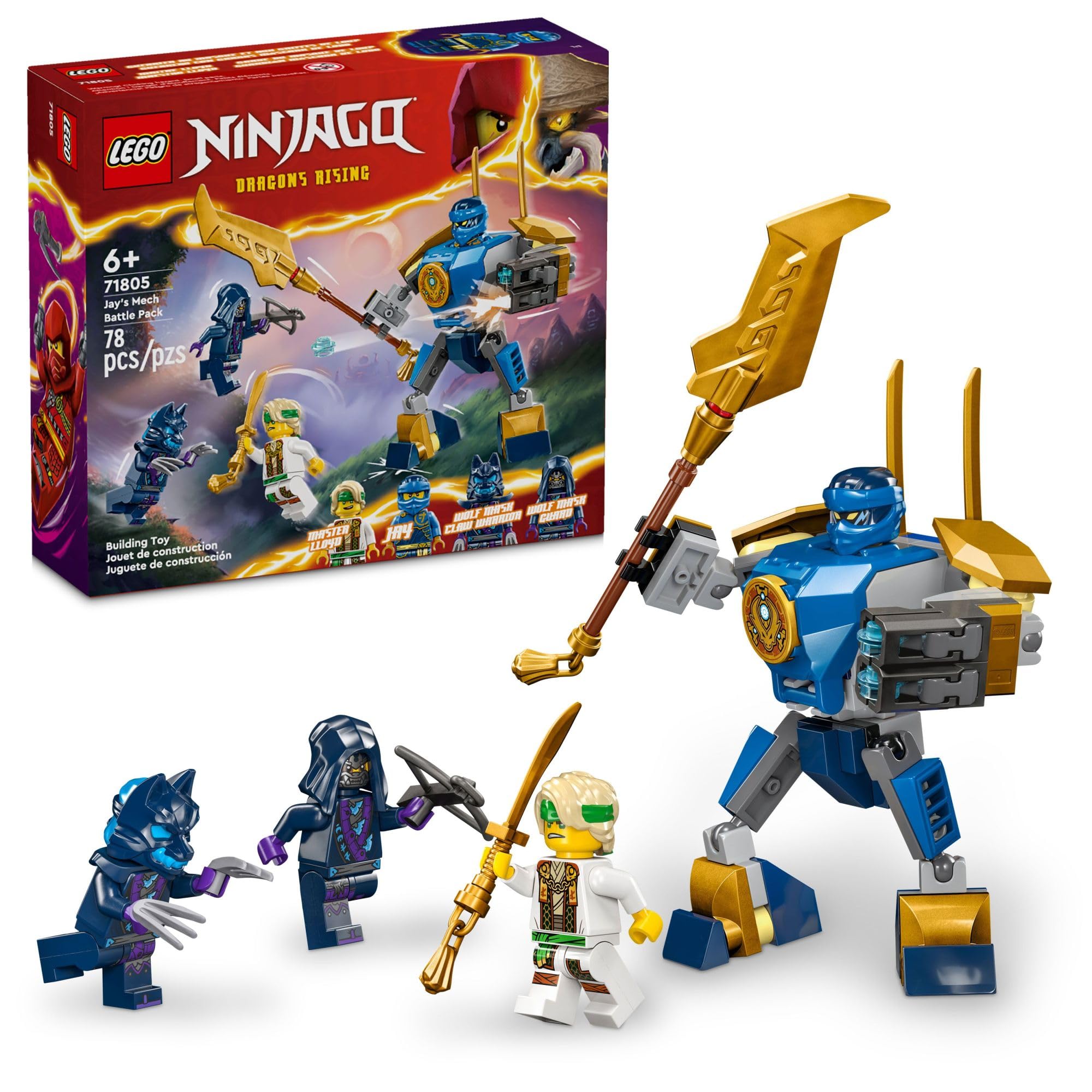 Toy Lego Ninjago Jay's Mech Battle Pack 71805 Para Crianças A