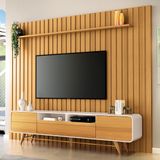 Painel Tv 85 Pol You 2.7 Com Bancada Época Cinamomo/off - Hb Móveis