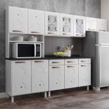 Cozinha De Aço Completa Mirage Com Balcão Branco