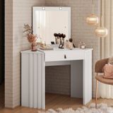 Penteadeira Camarim De Canto Glitter Branco