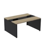 Mesa De Plataforma Dupla Para 2 Pessoas Corporativa 160x120/2p Noce Naturalle/preto
