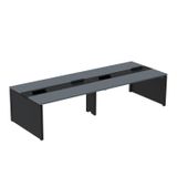 Mesa Plataforma Dupla Para 4 Lugares Para Coworking 120x120/4p Grafito/preto