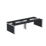 Mesa Plataforma Dupla Para 4 Lugares Para Coworking 150x120/4p Preto/cinza