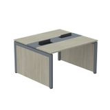 Mesa De Plataforma Dupla Para 2 Pessoas Corporativa 140x120/2p Nogueira Casablanca/grafito