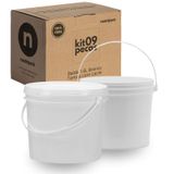 Balde 1.8 Litros Branco Para Chopp Heineken 9 Pçs