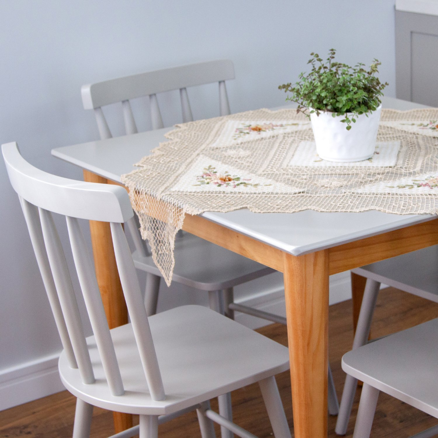 Conjunto 6 Cadeiras Madeira Maciça Torneadas Laqueadas Memphis