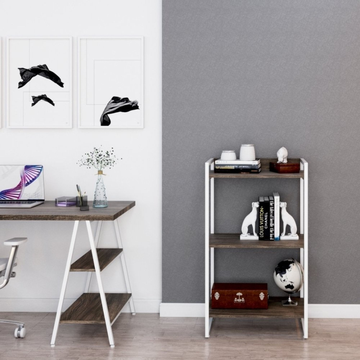 Estante Multiuso 104cmx60cm 3 Prateleiras Kuadra