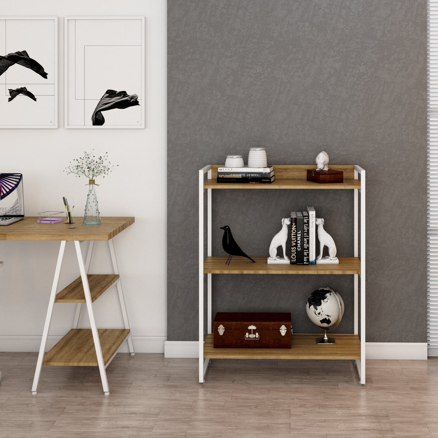 Estante Multiuso 104cmx80cm 3 Prateleiras Kuadra