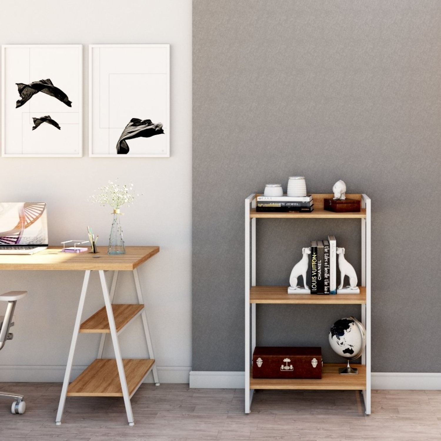 Estante Multiuso 104cmx60cm 3 Prateleiras Kuadra